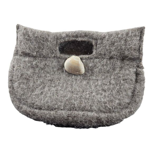 Unbranded Handbags - handmade wool felted Small Handbag Bee Print Inside Magnet Snap Boho Hippy